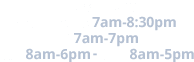 Opening Hours